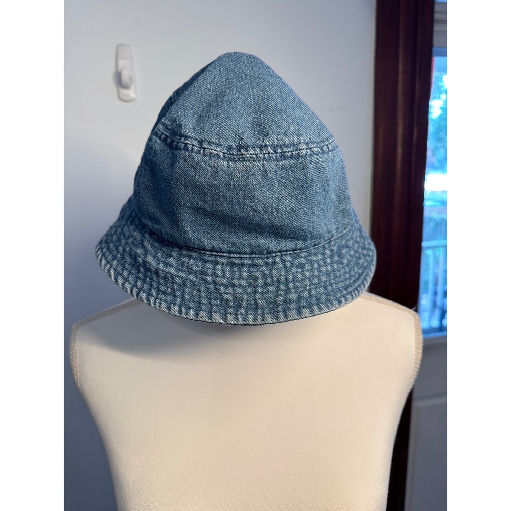 Ethos Blue Denim Bucket Hat One Size 100% Cotton Medium Wash Sun Hat Unisex